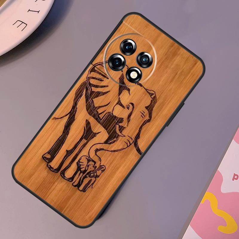 Bamboo Wood Pattern Skull Print Case For OnePlus 12 11 10 Pro 8T 9R 10T 10R 12R OnePlus Nord N10 N20 2 2T CE 3 Lite Cover