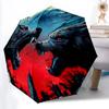 1pc Wolf Moon Automatic Open/Close Umbrella Compact Folding Umbrella, All-Season Portable Umbrella for Women/Men F1124021