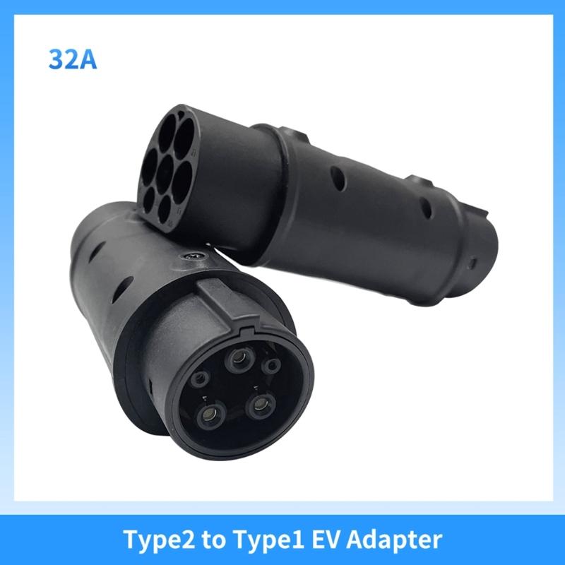 EV Car Charging Connection Adapter from IEC 62196 to J1772 Support 16A 32A Powerful EV Charging Adapter