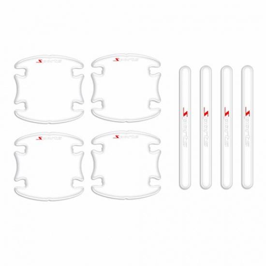 8Pcs Car Door Handle Bowl Anti-Scratch Cover Guard Protector Stickers Clear