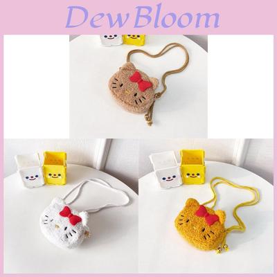 Hello Kitty Cartoon Plush Mini Crossbody Bag For Kids With Zipper Closure