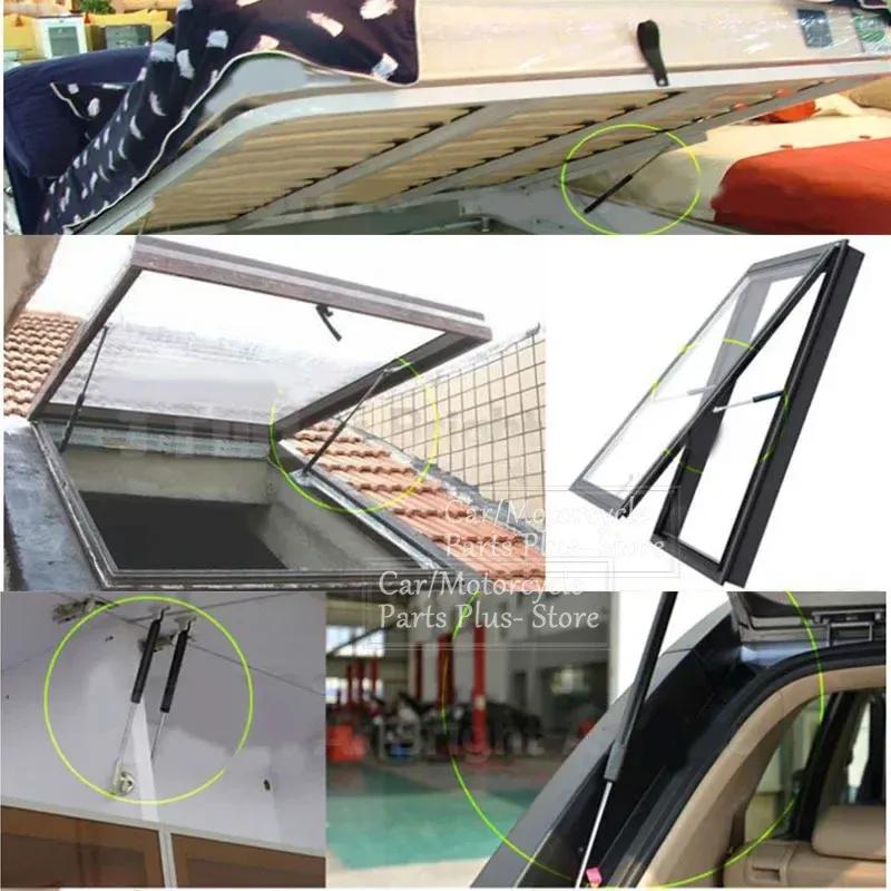 2pcs 300-600mm 300N Car Gas Struts Bonnet Hood Trunk Tailgate Shock Lift Strut Support Bar Gas Spring Bus Bed Truck Boat Window