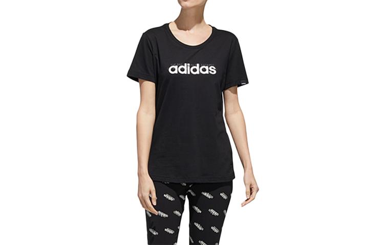 

Adidas T Shirts Women s Black Crew Neck Moderate Straight Fit FM6154 S