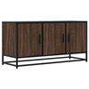 VidaXL Meuble TV chêne marron 100x35x50 cm bois d'ingénierie et métal, banc TV, meuble hifi, centre de divertissement, 848833