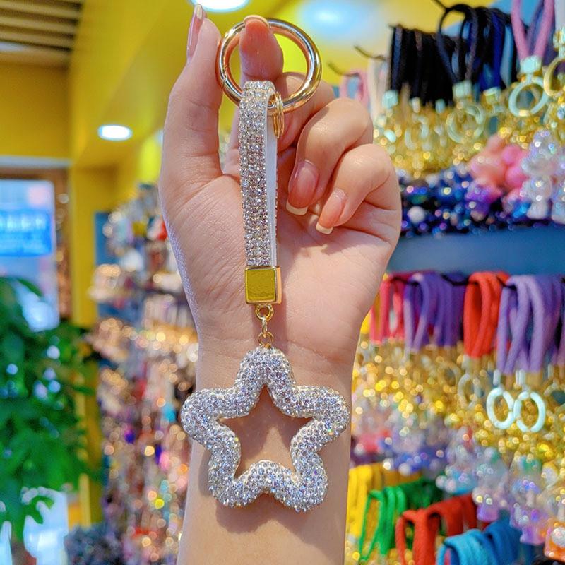 Diamond Star Keychain With Elegant Design For Gifts And Parties