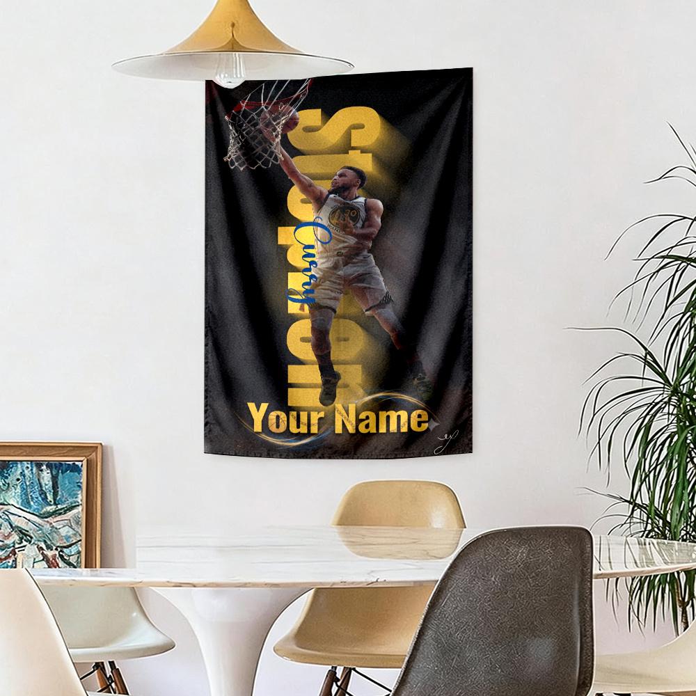 Golden State Warriors Poster Retro Tapestry Nordic Minimal Made For Balcony Reading Corner Dorm Wall Four Seasons Gallery Wall