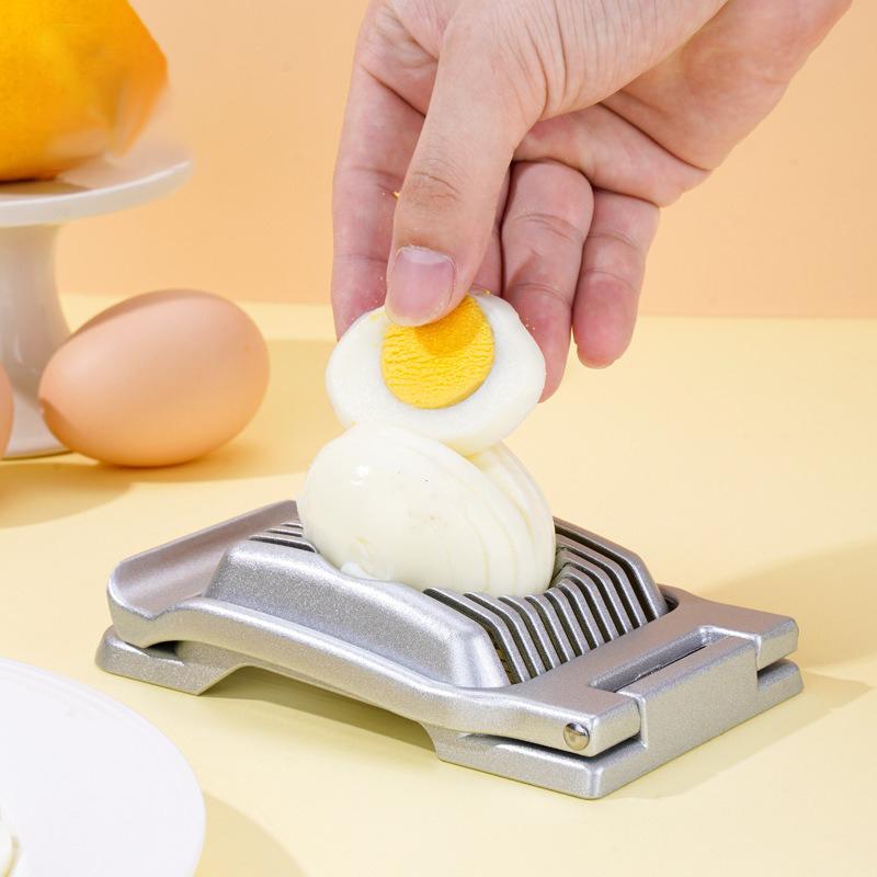 Aluminum Alloy Cut Hard Eggs Egg Slicer Heavy Duty Metal Boiled Eggs Cutter Manual Cutting Ham Fruit Kitchen Gadgets