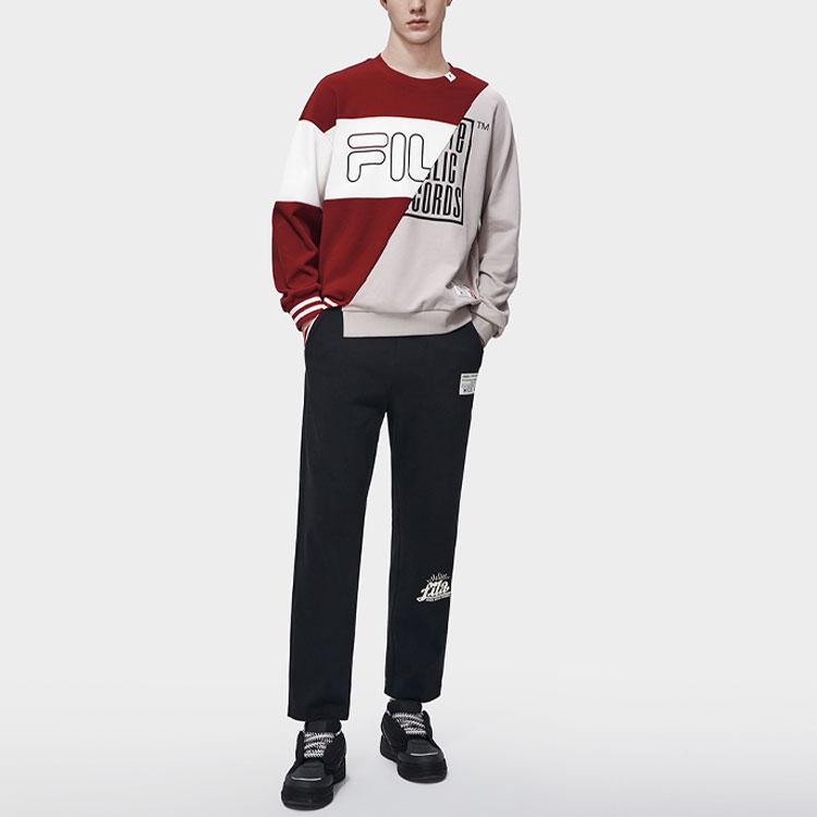 Fila X MIHARA YASUHIRO Letter Solid Color Straight Loose Casual Pants Men Pants Black F11M313601F-BK