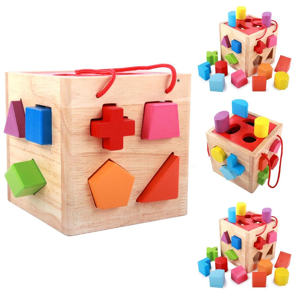 Wooden Shape Matching Puzzle Toy For Babies Age 6 To 12 Months