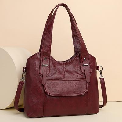 Luksusowe, miękkie skórzane torby dla kobiet, retro torby crossbody, duża pojemność, kobieca torba na ramię