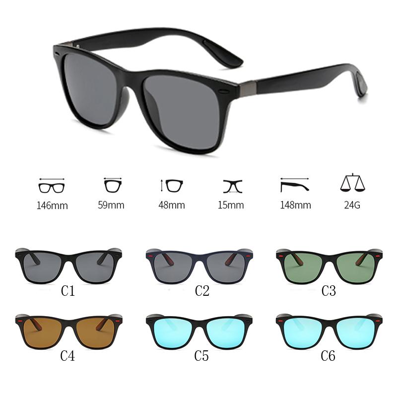Polarized Sunglasses Men Women Classic Square Plastic Driving Sun Glasses Male Fashion Black Shades UV400