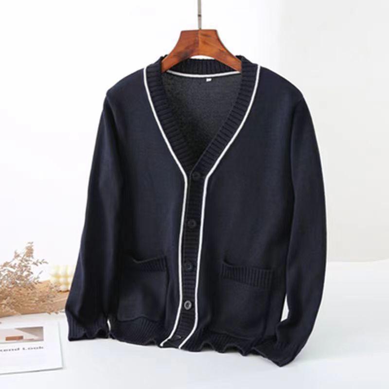 

Бестселлер Вязаный кардиган темно-синего цвета - Не скатывается, Осенне-зимний свитер для медсестры и врача, 50+ стилей XXXL