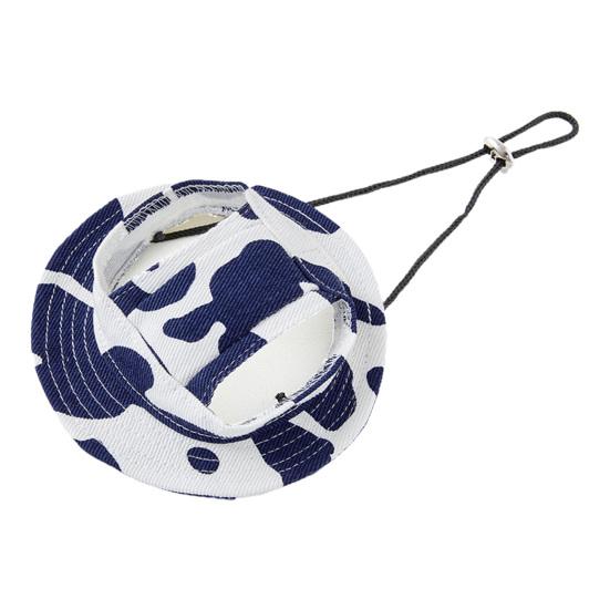 Pet Fisherman Hat with Ear Holes Buckle Adjustment Ear Windproof Cotton Outdoor Sports Dress Up Pet Dog Sun Hat Daily Collocation