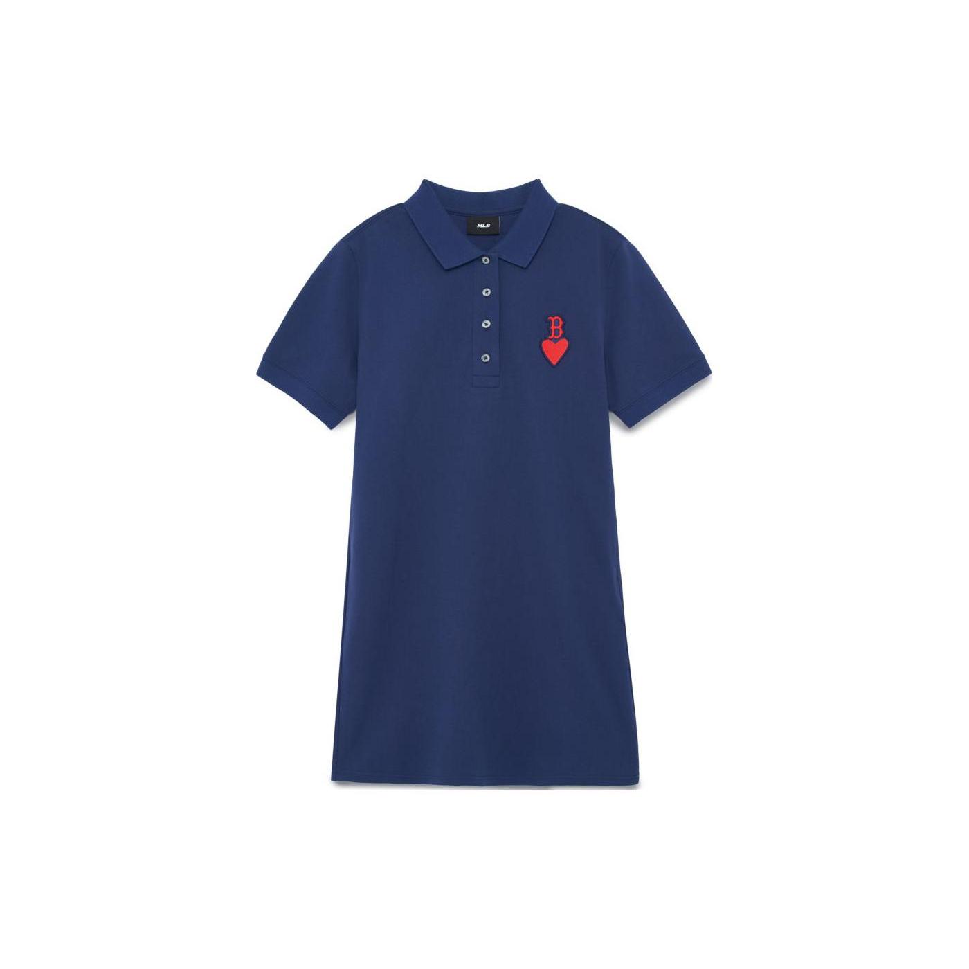 

Новые платья с коротким рукавом MLB Женские Синие 3FOPH0133-43NYS XS