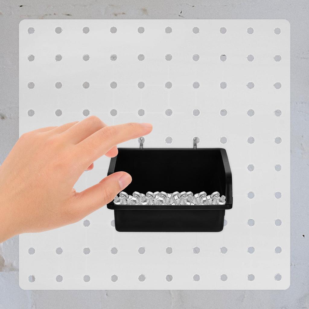 6pcs Pegboard Bins With Hooks Peg Board Bins For Tools Storage Hooks Pegboard Organizer Garage Baskets Pegboard Accessories