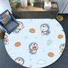 Doraemon Round Area Rug,Carpet Rug for Living Room Bedroom Sofa Playroom Decor,Non-slip Floor Mat