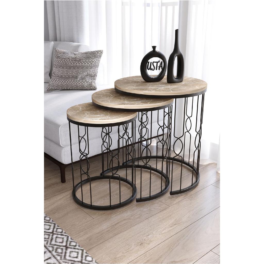 Hayal Wired Model Black Metal Nesting Black Glass