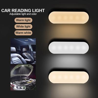 Car Interior LED Reading Light Rechargeable Wireless Magnetic Atmosphere Light Car Night Light Interior Ceiling Light