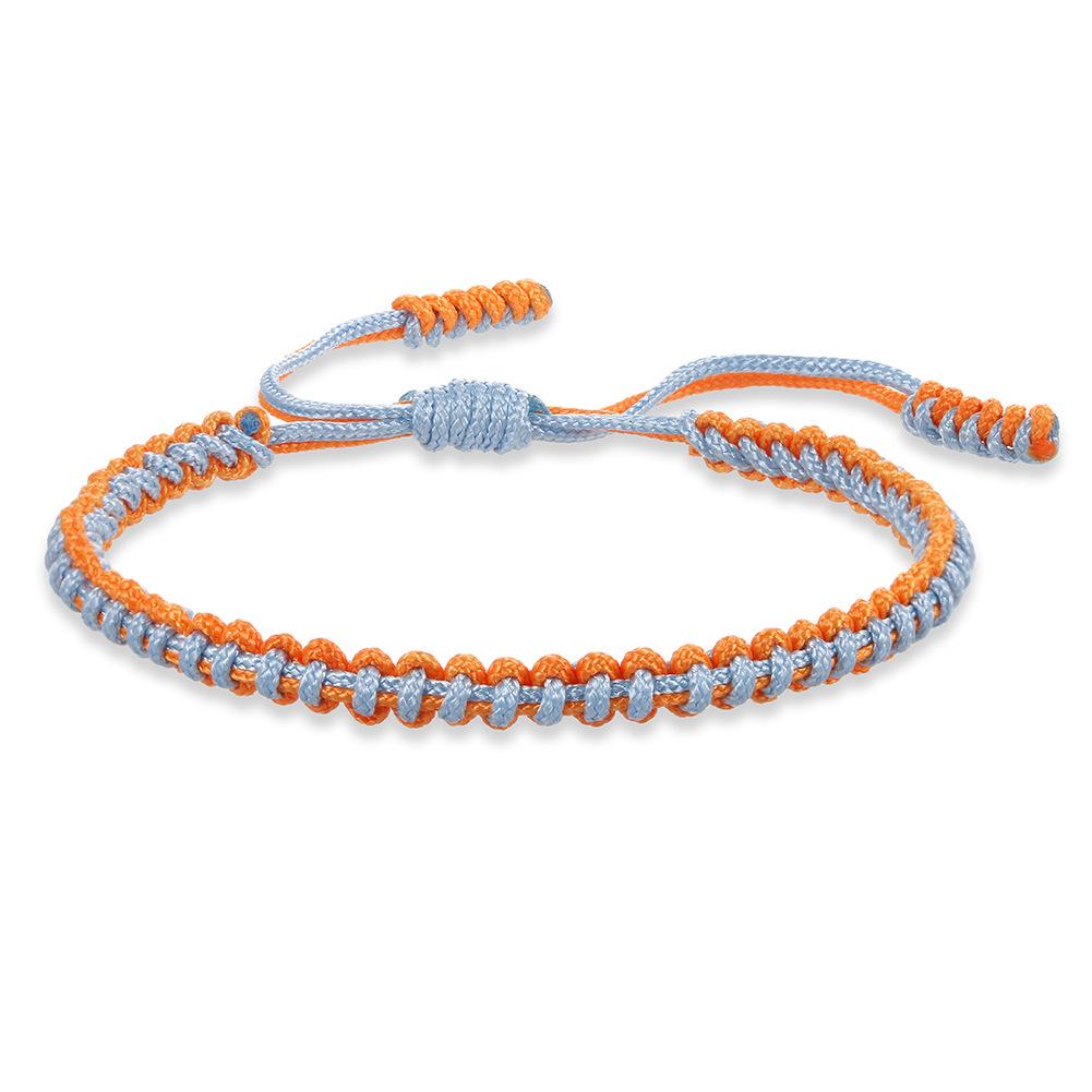 Women's Two-Color Ethnic Knot Bracelet: High-End Handwoven Jewelry