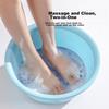 Bath Scrubber Wall-Mounted Back Scrubber Lazy Silicone Back Massager Self-Moisturizing Bath Brush Suction Cup Back Scrubber Foot Scrubber Sky Blue