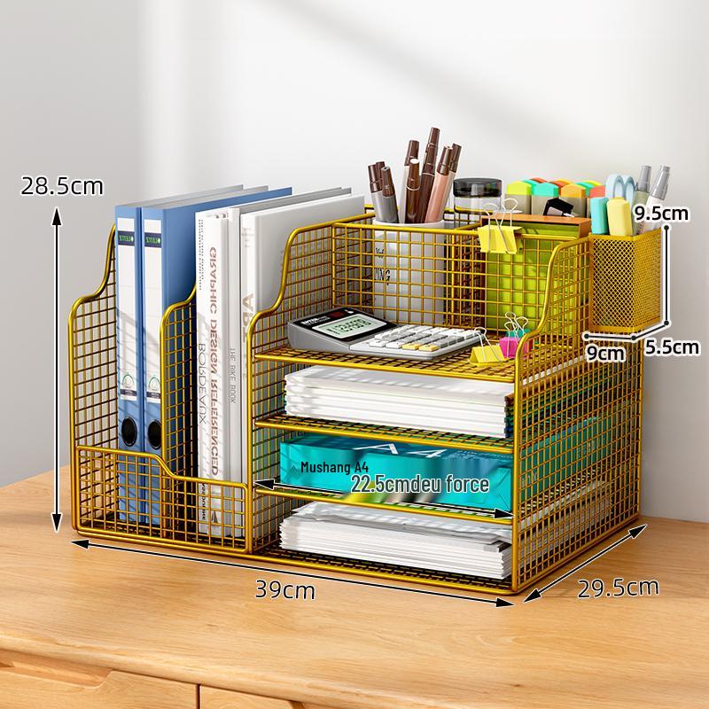 Multi-layer Desktop File & Bookshelf Organizer