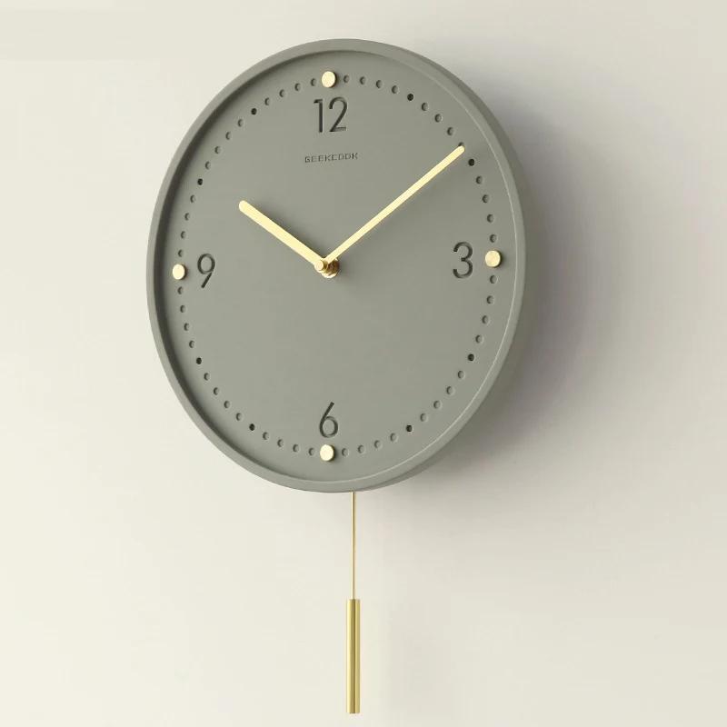 Minimalist Home Silent Wall Clocks High Quality Wall Decoration Light Luxury Wall Clock Reloj Pared Home Decoration Accessories