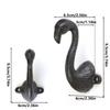 Wall Mounted Metal Hook, Bird Form Decorative Wall Hook with Two Hole Base for Outerwear Hat Scarf Bag Key Towel and Apron Hanging