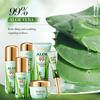 Aloe Vera Beauty Beruhigendes, Feuchtigkeitsspendendes, luxuriöses 6-teiliges Hautpflegeset zur Aufhellung und Faltenentfernung, Anti-Aging, Pflege für leichte Flecken