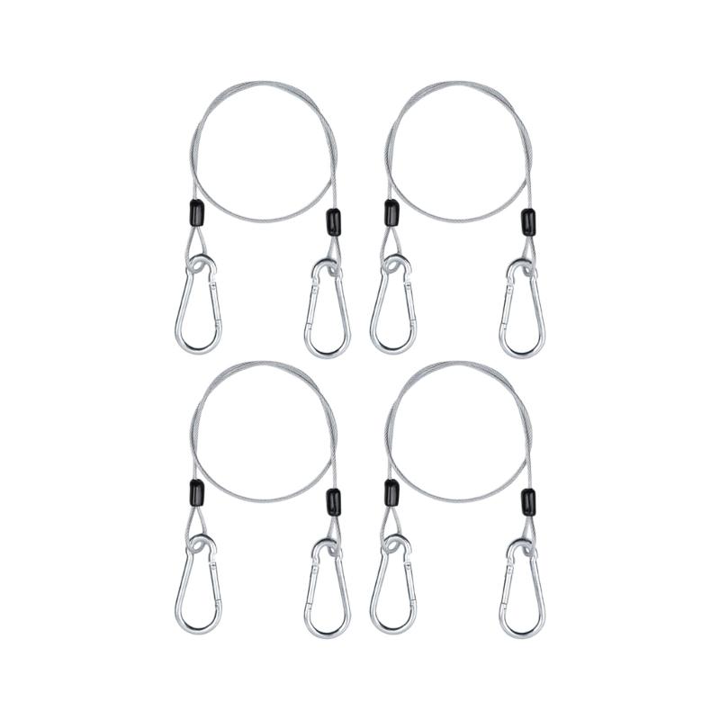 4Pieces Stainless Steel Locking Cables with Double Hook Design Wire Rope for Outdoor Furniture Bikes Motorcycles Garden