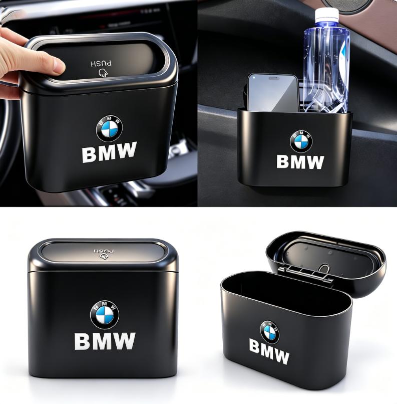2026 Hot Portable Car Trash Can Hanging Organization Storage Box Sticker For BMW X1 X3 X4 X5 E46 E90 F20 E60 E39 F10 M1 M2 M3 M5 M6 E87