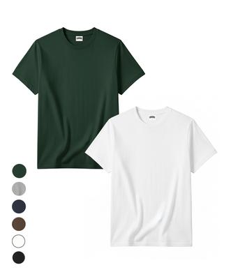 REBRENNER [Set] 20-Count Plain Standard Short Sleeve T-Shirt New Color 2-Pack (Type A)