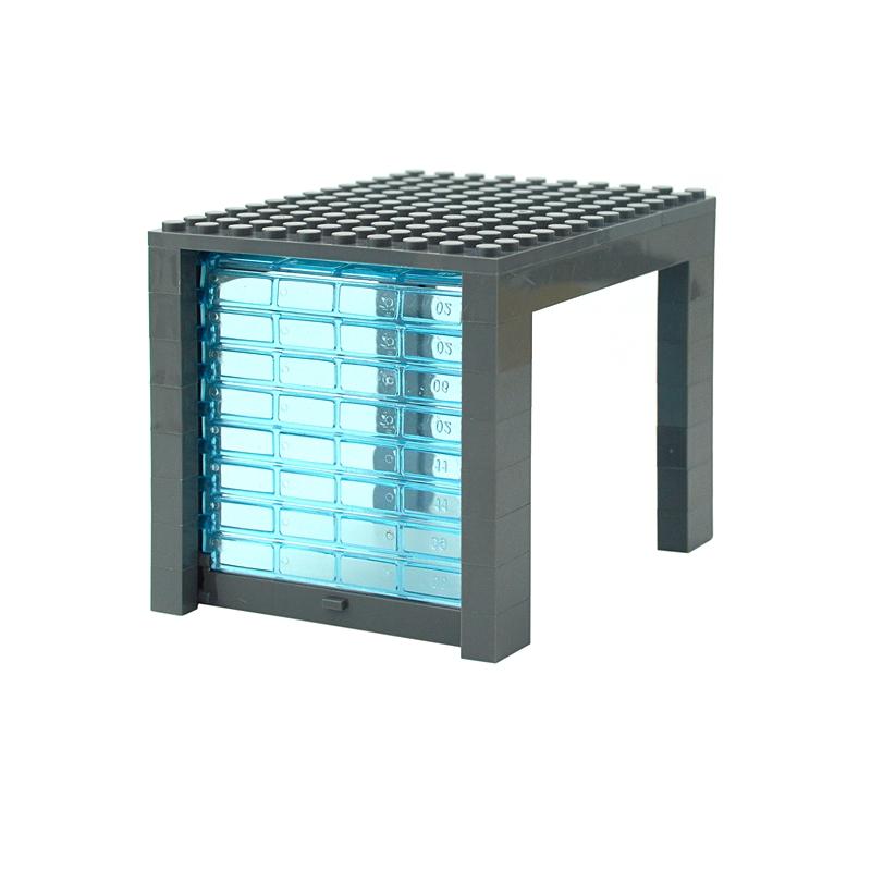 

Запирающиеся автомобильные откатные ворота, гаражные ворота, военные городские аксессуары, кирпич для города, строительные блоки Moc, развивающие игрушки для CN00067-dark gray-B