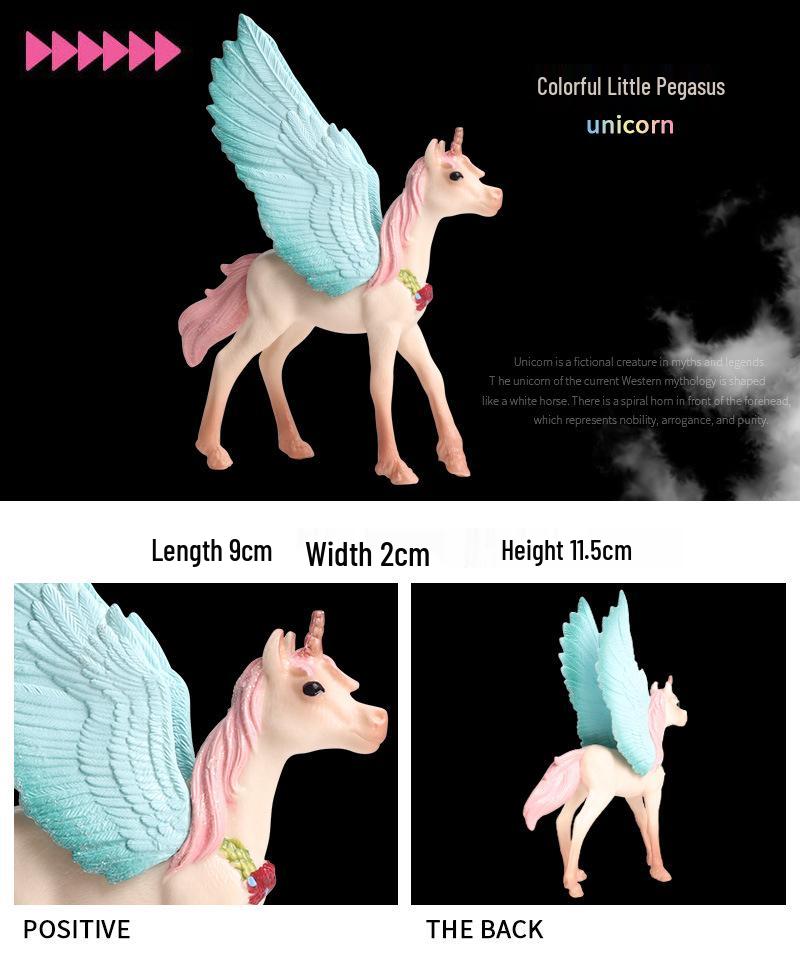 European Mythical Pegasus Unicorn Toy Model: Elf, Mythical Creature, Magic Beast 
