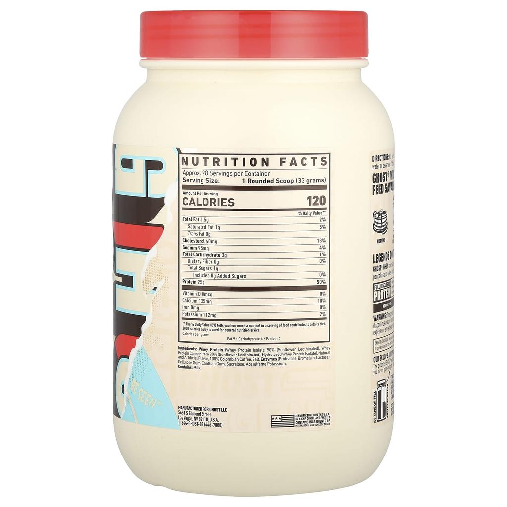 Ghost, Whey Protein, Coffee Ice Cream, 2 lb (924 g)