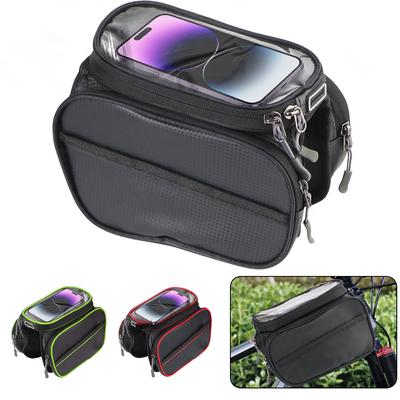 Riding Bicycle Front Beam Bag Storage Bag Portable Touch Screen Mountain Bike Toolkit Saddle Bag Mobile Phone Tools Holder