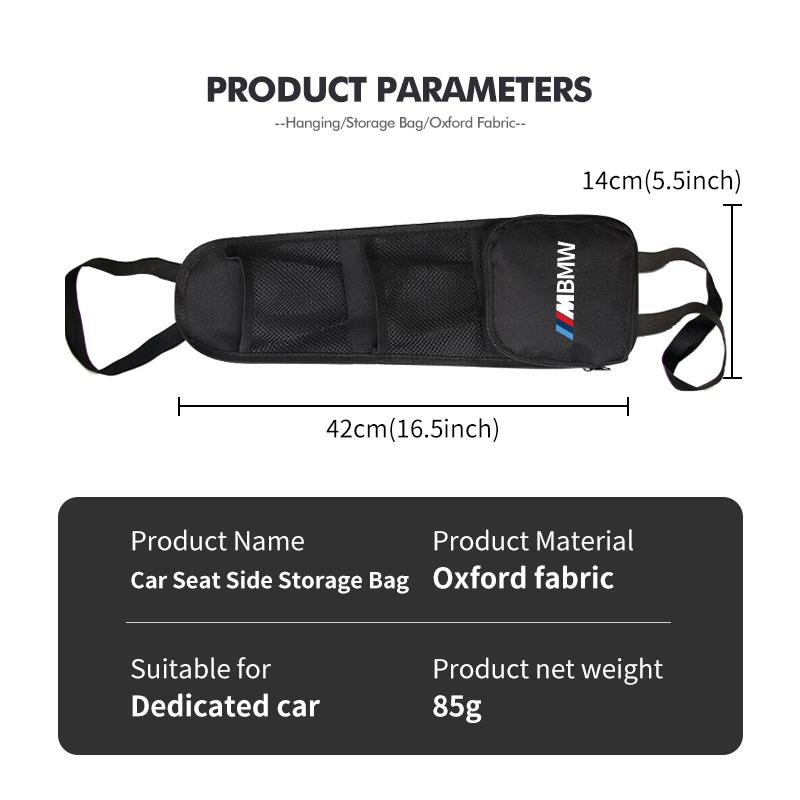 2025 Hot Car Seat Side Storage Hanging Bag Drink Phone Holder Pocket For BMW F30 E36 F20 E87 E70 E91 E30 E53 F31 F40 E92 E93