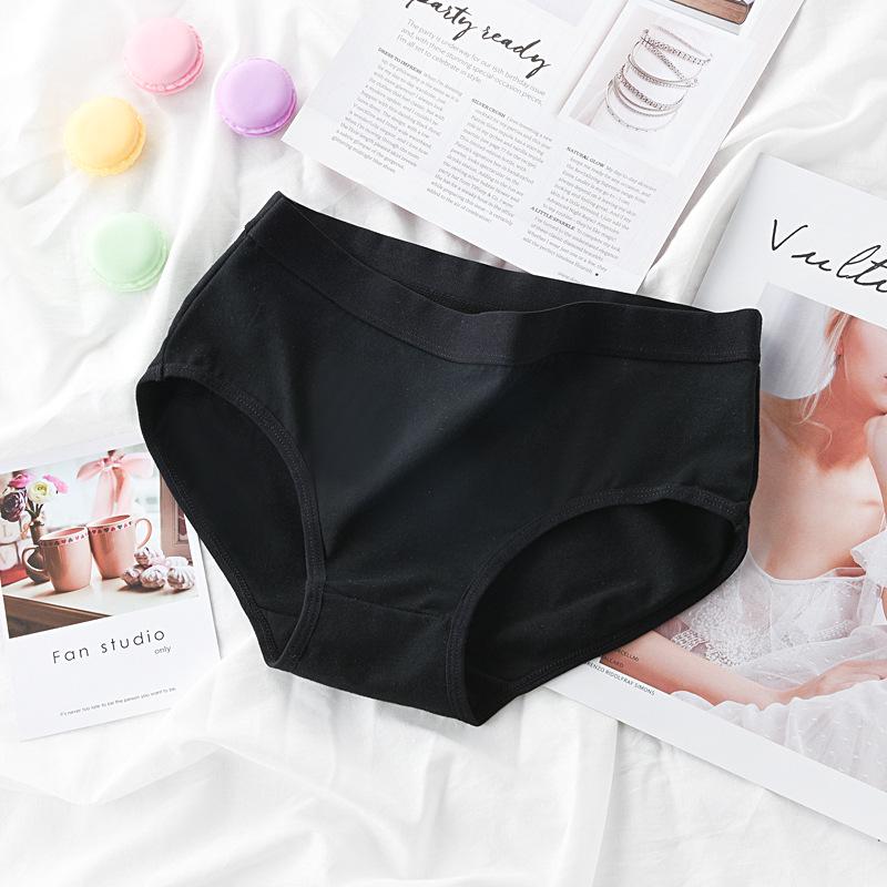 Summer Candy Color Japanese Style Mid-Waist Cotton Panties for Women