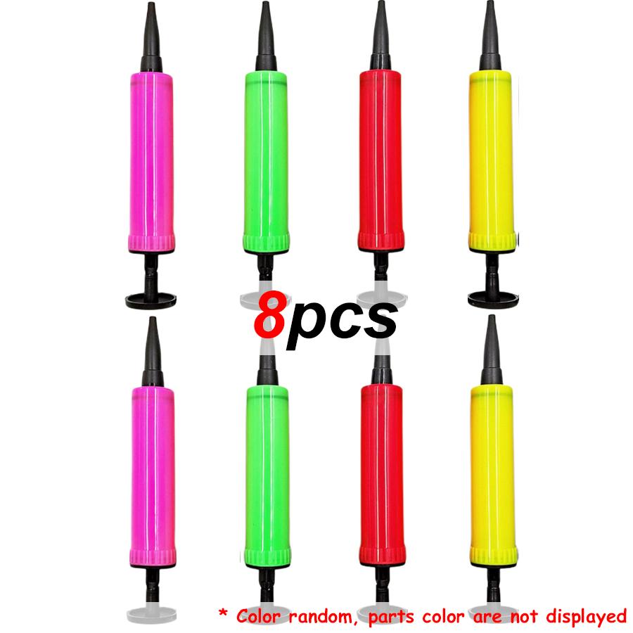 4/8pcs 17.5cm Manual Mini Plastic Balloon Pump for Various Inflatable Balloon Holiday Party Balloons Inflation Accessories