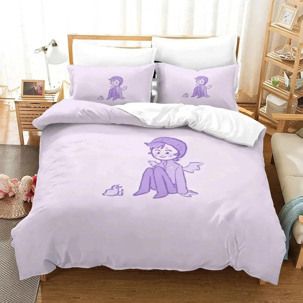 3D Print Cartoon Quackity Duck Bedding Set Duvet Cover Bed Set Quilt Cover Pillowcase Comforter King Queen Size Boys Bedding Set
