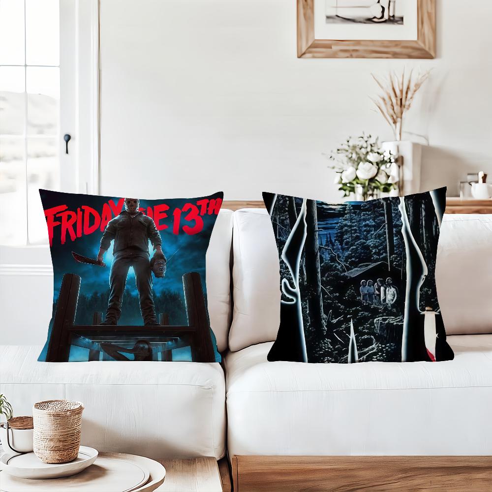 Horror movie F-Friday T-The 1-13th  Pillow Case Office Cushions Suitable For Sofa Car Bedroom Decorative Cushion Cover