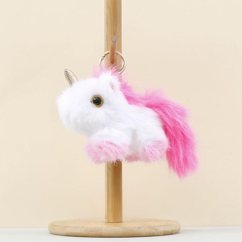 Plush Keychain Unicorn Soft Stuffed Toy Backpack Charm With Pp Cotton For Girls