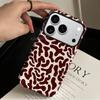Burgundy Zebra Pattern New Apple 17 Mobile Phone Case Iphone16pro Foreign Trade 15promax Protective Case