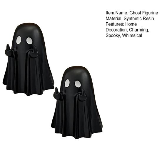 Halloween Ghost Figurine Cute Small Finger Ghost Statue Spooky Resin