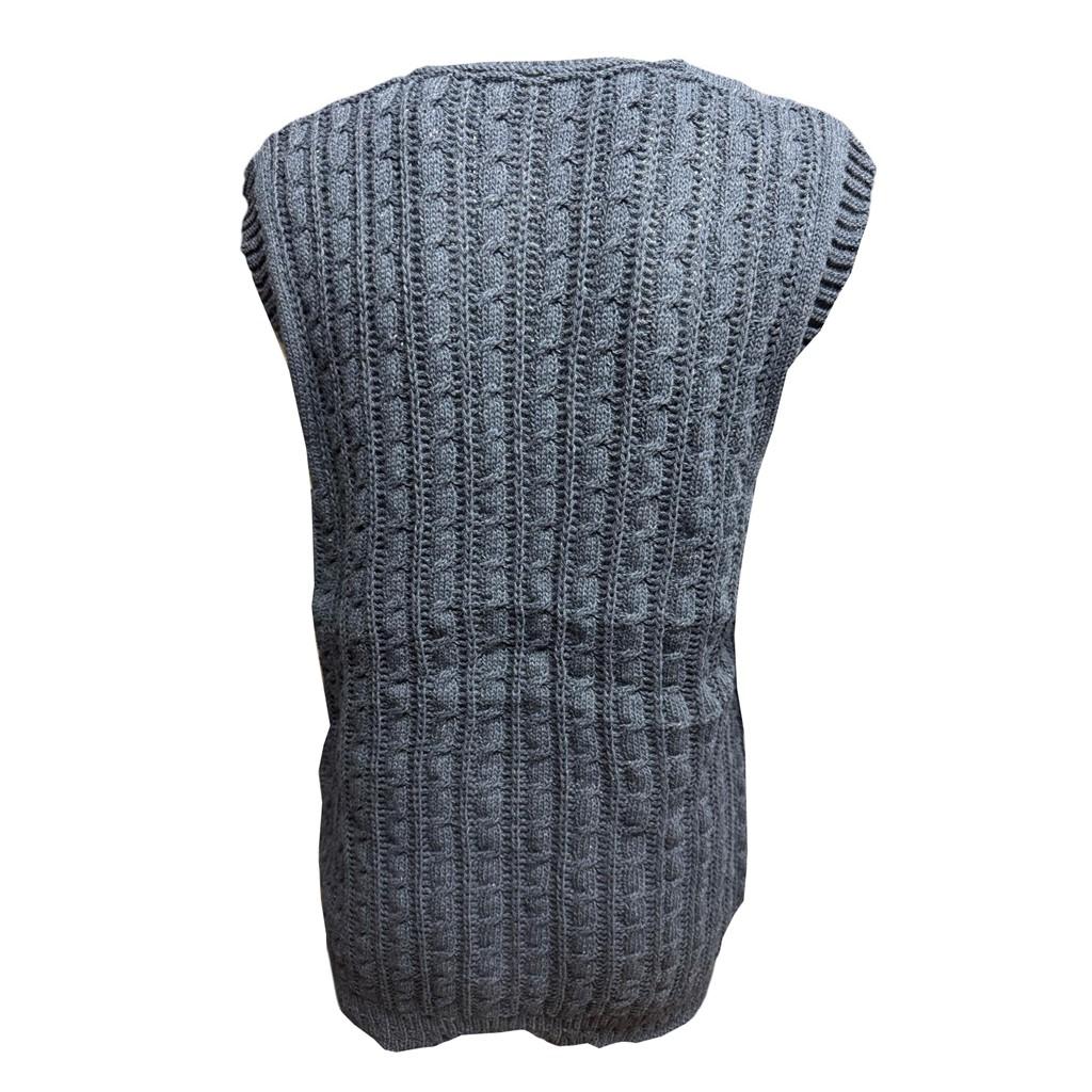 Ciciten Pocket Buttoned Daily Knitwear Women's Vest Mother's Vest