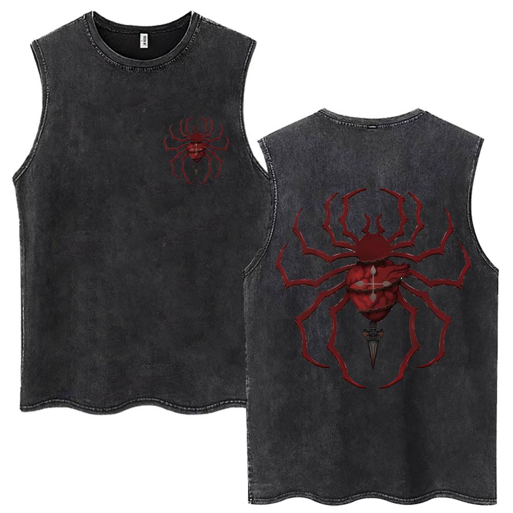 

Washed Anime Hunter X Hunter Shizuku Kurapika Tank Tops Men Women Vintage Fashion Vests Cotton Oversized Sleeveless 3XL