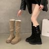 [Fan snap-up price] Over-knee thick-soled two-wear folded knight boots, fat mm thick legs, thin high boots, women's winter