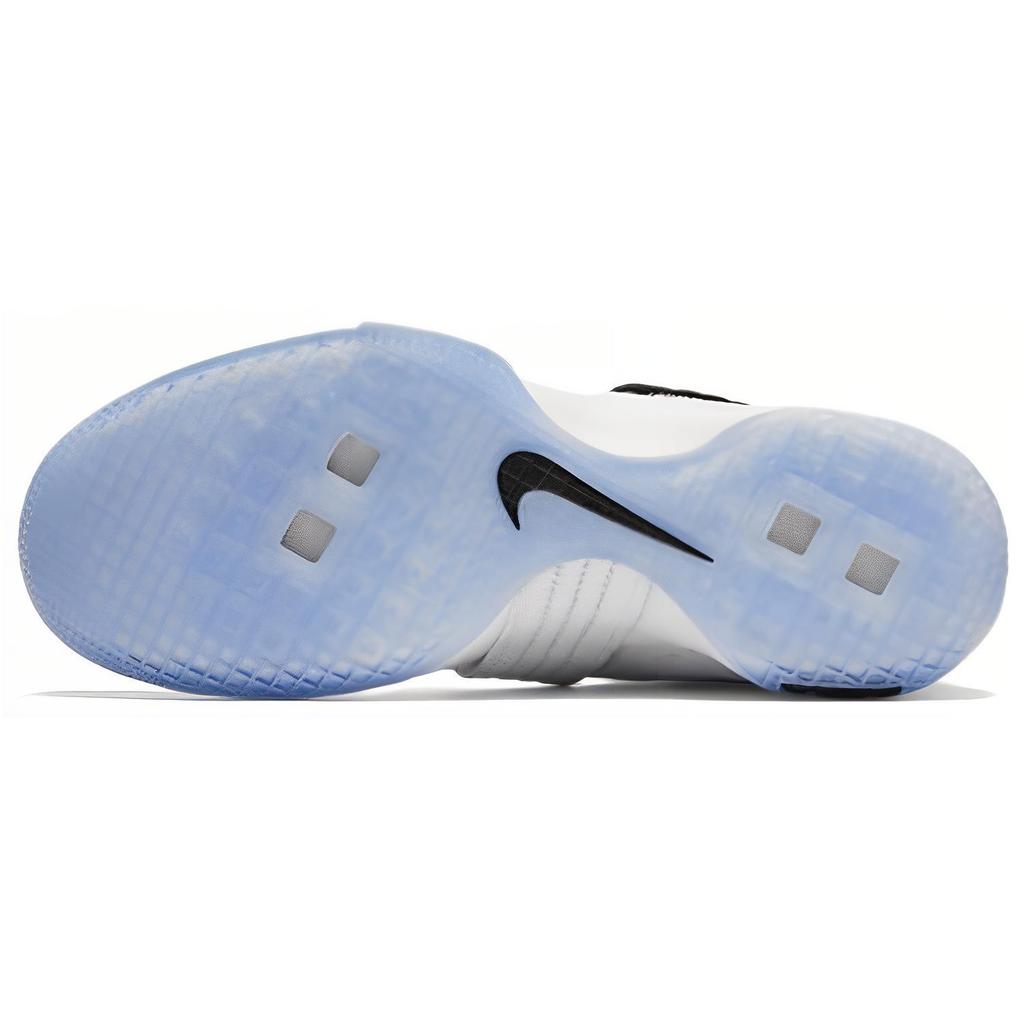 Nike Zoom Soldier 10 LBJ Round Toe Slip Resistant Lightweight High Top Performance Basketball Shoes Unisex sneaker Black White 852400-102