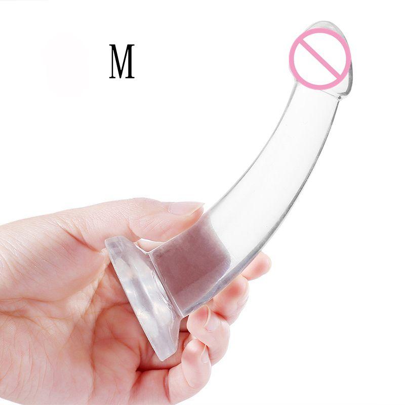 Transparent Butt Plug Soft Anal Plug with Strong Suction Cup G-spot Vaginal Massager Prostate Stimulator Erotic Adult Products