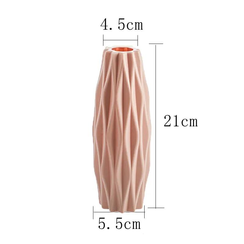 1PCS Plastic Vase Home for Decoration White Imitation Ceramic Flower Pot Plants Basket Nordic Wedding Decorative Dining Bedroom