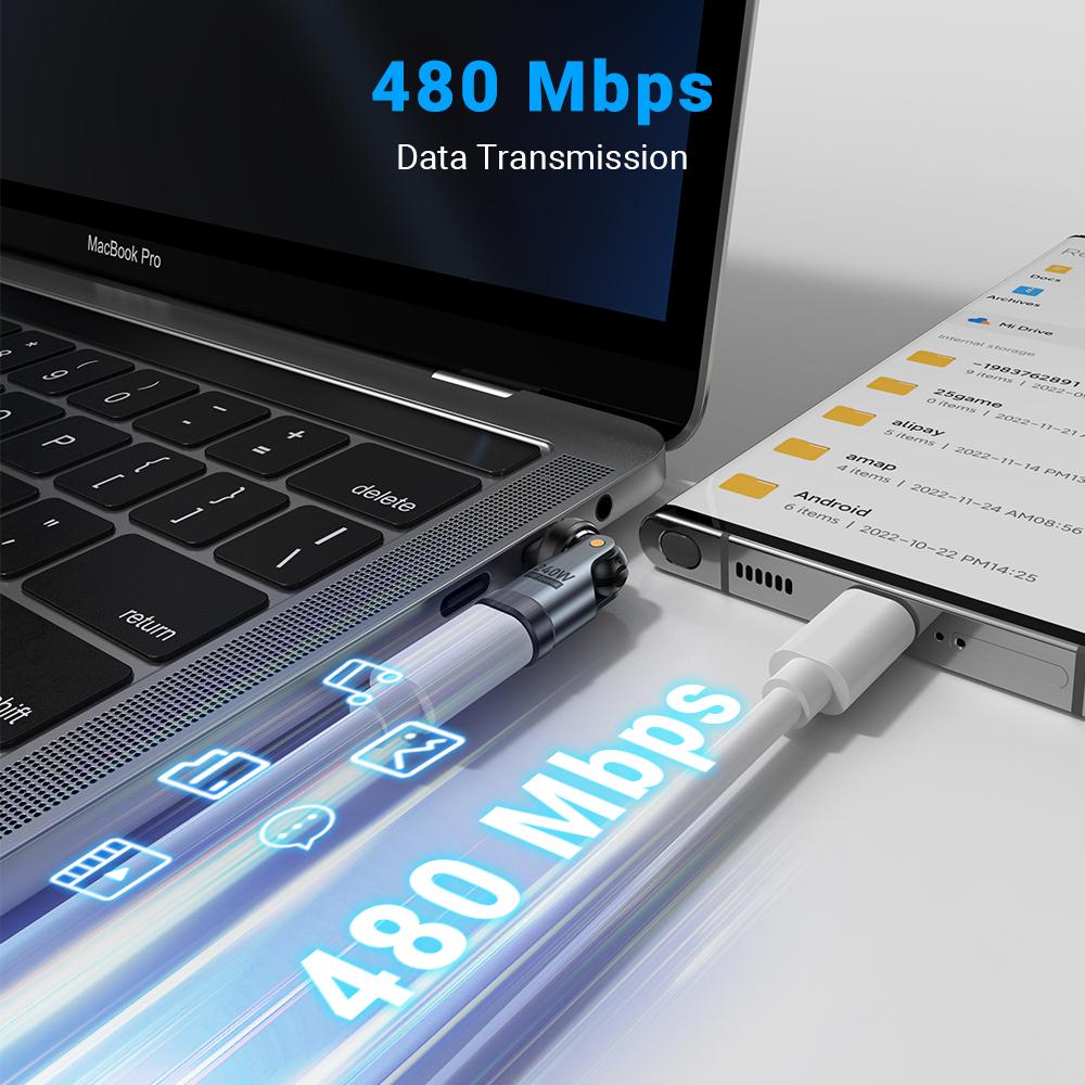 240W USB C Adapter USBC To Type C OTG Fast Charge Cable Adapter Type C Male To Female Converter For iPhone16 Macbook Laptop